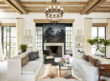 Grey with Beige Cowhide Rug #B2877