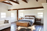 Grey with Beige Cowhide Rug #B2877
