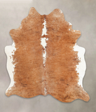 Brown and White Regular Cowhide Rug #B2888