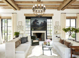 Grey with Beige Cowhide Rug #B2889