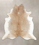 Grey with Beige Cowhide Rug #B2892