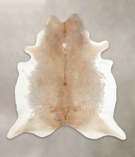 Grey with Beige Cowhide Rug #B2892