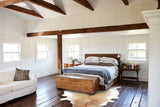 Grey with Beige Cowhide Rug #B2892