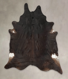Solid Black Cowhide Rug #B2900