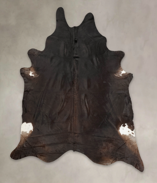 Solid Black Cowhide Rug #B2900