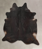 Solid Black Cowhide Rug #B2901