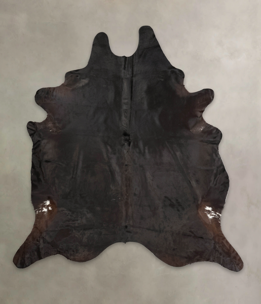 Solid Black Cowhide Rug #B2902