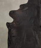 Solid Black Cowhide Rug #B2902