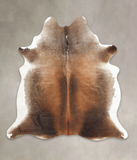Brown with Red Cowhide Rug #B2904
