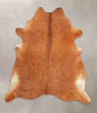 Solid Brown Cowhide Rug #B2905