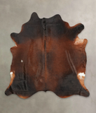 Brown with Red Cowhide Rug #B2906