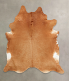 Solid Brown Cowhide Rug #B2907