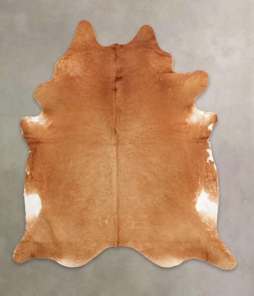 Solid Brown Cowhide Rug #B2907