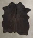 Solid Black Cowhide Rug #B2912