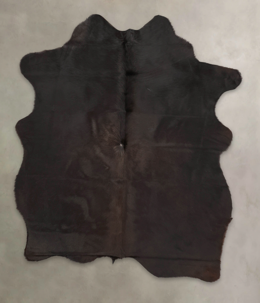 Solid Black Cowhide Rug #B2912
