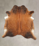 Brown with Red Cowhide Rug #B2923