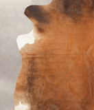 Brown with Red Cowhide Rug #B2923