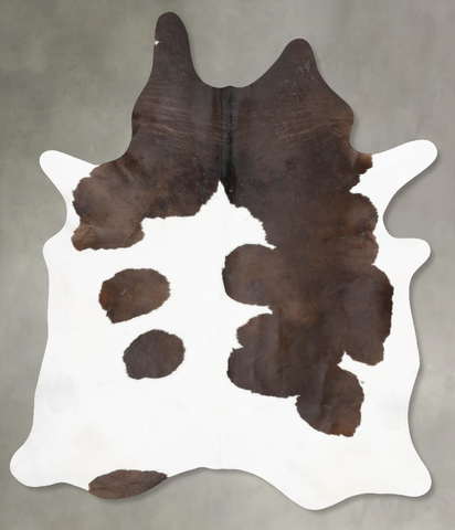 Chocolate and White Cowhide Rug #B29246