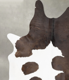 Chocolate and White Cowhide Rug #B29246