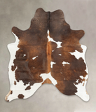 Chocolate and White Cowhide Rug #B2925