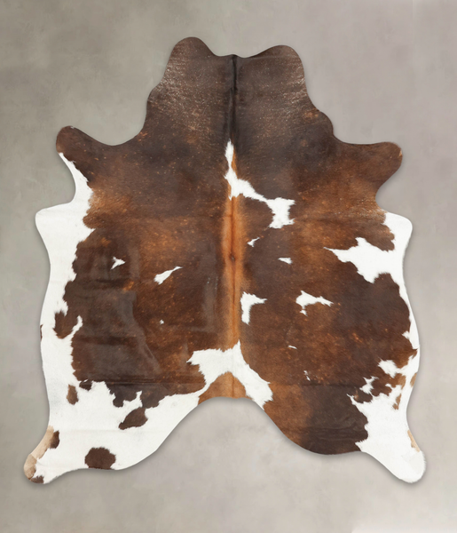 Chocolate and White Cowhide Rug #B2925