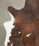 Chocolate and White Cowhide Rug #B2925