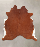 Brown and White Regular Cowhide Rug #B2926