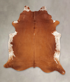 Brown and White Regular Cowhide Rug #B2931