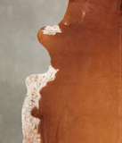 Brown and White Regular Cowhide Rug #B2931