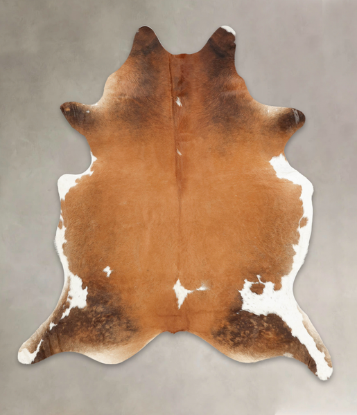 Brown and White Regular Cowhide Rug #B2932