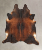 Brown with Red Cowhide Rug #B2933