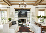 Brown with Red Cowhide Rug #B2935