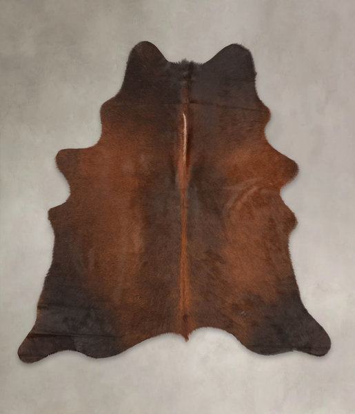 Brown with Red Cowhide Rug #B2947
