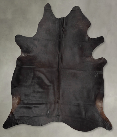 Solid Black Cowhide Rug #B29475