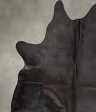 Solid Black Cowhide Rug #B29475