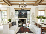 Brown with Red Cowhide Rug #B2947