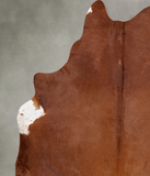Solid Brown Cowhide Rug #B29483