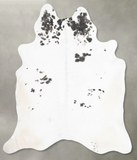 Salt and Pepper Black Cowhide Rug #B29488