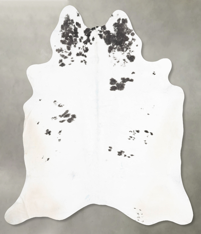 Salt and Pepper Black Cowhide Rug #B29488