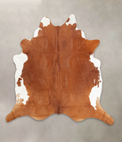 Brown and White Regular Cowhide Rug #B2959