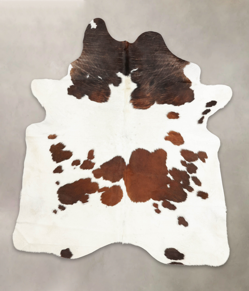 Chocolate and White Cowhide Rug #B2965