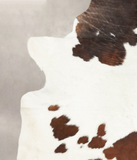 Chocolate and White Cowhide Rug #B2965