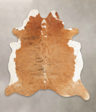 Brown and White Regular Cowhide Rug #B2969