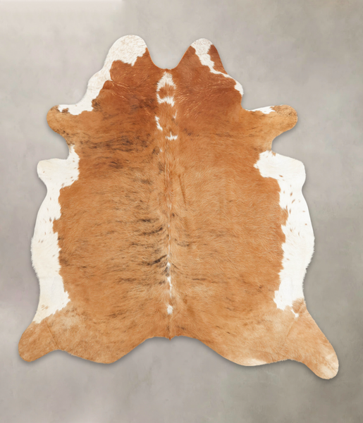 Brown and White Regular Cowhide Rug #B2969
