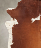 Brown and White Cowhide Rug #B2972