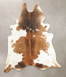 Chocolate and White Cowhide Rug #B2981