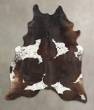 Chocolate and White Cowhide Rug #B2982