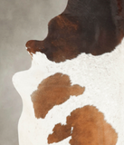 Chocolate and White Cowhide Rug #B2988