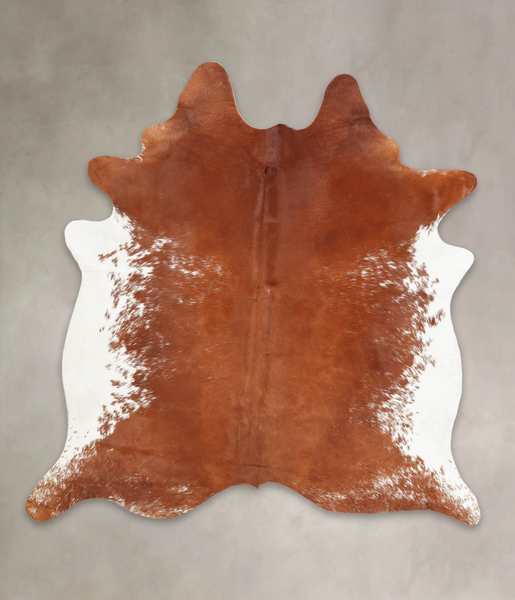 Brown and White Regular Cowhide Rug #B2998