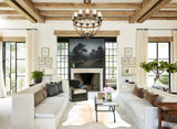 Beige and White Cowhide Rug #B3001